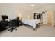 Spacious bedroom with carpet, ceiling fan, and walk-in closet at 1976 The Oaks Blvd, Kissimmee, FL 34746