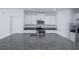 Kitchen with granite countertops, stainless steel appliances, large sink and white cabinets at 2189 Teneroc Trl, Lakeland, FL 33801