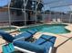 Relaxing screened-in pool and spa area, complete with lounge chairs for soaking up the sun at 314 Saddle Ridge Dr, Davenport, FL 33896