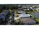 Aerial view of homes in a peaceful community with well-manicured lawns and tree-lined streets at 4337 Summer Breeze Way, Kissimmee, FL 34744