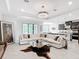 Bright living room with modern decor, a large sofa, and an open floor plan that flows into the kitchen at 684 San Augusto Dr, Poinciana, FL 34759