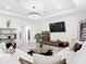 Open living room showcases modern lighting, sleek furniture, and an inviting atmosphere perfect for entertaining at 684 San Augusto Dr, Poinciana, FL 34759