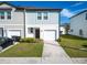 Charming home showcasing a well-manicured lawn, a one-car garage, and a welcoming facade at 740 Madison Dr, Davenport, FL 33837