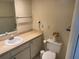 Bathroom with a single sink vanity and a toilet at 8 Buck Cir # 8, Haines City, FL 33844
