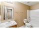 Neutral bathroom featuring vanity and shower/bath combo at 1002 Chalcedony St, Kissimmee, FL 34744