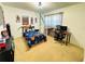 Comfortable bedroom featuring carpet flooring, modern decor, and a spacious layout ideal for a relaxing retreat at 1419 Avenue D Ne, Winter Haven, FL 33881