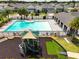 Community amenities: pool, cabana, playground surrounded by neighborhood homes at 3084 Slough Creek Dr, Kissimmee, FL 34744