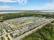 An aerial view of a community featuring homes, ponds, and green spaces at 3084 Slough Creek Dr, Kissimmee, FL 34744