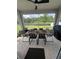 Covered patio with outdoor dining set overlooking a serene backyard lake view at 3920 Southern Vista Loop, St Cloud, FL 34772