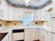 Charming kitchen featuring white cabinets, playful fish accents, and modern appliances at 401 Maryland Ave, St Cloud, FL 34769