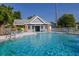 Community pool featuring poolside seating, shaded areas, and a well-maintained pool house for residents at 4700 Buggywhip Ln # 102, Orlando, FL 32812