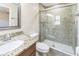 Bathroom with granite vanity and glass door tile shower at 503 Gumwood Ct, Altamonte Springs, FL 32714