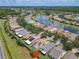 Aerial view of a community with a lake highlighting the home's location within the neighborhood at 112 Grand Canal Dr, Poinciana, FL 34759