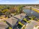 A beautiful home with an aerial view of the pond and fountain in the community at 1251 Ash Tree Cv, Casselberry, FL 32707