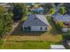Aerial view of home showcasing a spacious backyard, well-maintained lawn, and the property's overall layout at 248 Cheshire Ct, Kissimmee, FL 34758