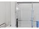 Shower with glass doors, and hand assist bar, for convenience and safety at 5816 Beefmaster Rd, St Cloud, FL 34771
