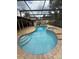 Backyard pool and hot tub with full screen enclosure at 585 Mourning Dove Cir, Lake Mary, FL 32746