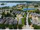 Community aerial view showing the location of the property in a neighborhood near a lake at 8262 Bayview Crossing Dr, Winter Garden, FL 34787