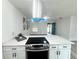 Modern kitchen with white cabinets, stainless steel appliances, and large island at 1098 Leeway Ct, Orlando, FL 32810