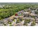 Aerial view of a home nestled in a neighborhood, surrounded by trees and greenery at 1103 Cypress Pointe Blvd, Davenport, FL 33896