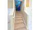 Carpeted staircase featuring a charming undersea mural and white railing at 2386 Rama Dr, Kissimmee, FL 34746