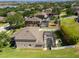 Aerial view of a home with a screened-in pool area and backyard, set in a residential community at 2821 Columbus Ave, Clermont, FL 34715