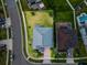 Aerial view showing the property's location with a well maintained lawn at 2901 Harvest Hill Ln, Orlando, FL 32824