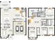 Detailed floor plan showcasing the layout of the first and second floors at 2901 Harvest Hill Ln, Orlando, FL 32824