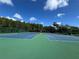 Community tennis courts with green and blue color scheme at 2901 Harvest Hill Ln, Orlando, FL 32824