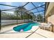 Inviting screened-in pool with a privacy fence, ideal for enjoying sunny days in a private backyard setting at 2902 Paddington Way, Kissimmee, FL 34747