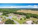 Aerial view displaying community homes with well-maintained lawns and mature trees at 3110 Short Leaf Pine Ct, Kissimmee, FL 34746