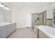 Primary bathroom with soaking tub and glass shower at 3170 Zaharias Dr, Orlando, FL 32837