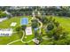 Aerial view of a community park including volleyball and basketball court at 3378 Sagebrush St, Harmony, FL 34773