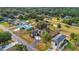 Neighborhood aerial shot highlighting property location, surrounded by mature trees and other single-Gathering homes at 4885 Meadow Dr, St Cloud, FL 34772
