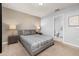 Bedroom with a large window, neutral tones, and access to an on-suite bathroom at 7184 Oakmoss Loop, Davenport, FL 33837