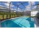 Sparkling pool surrounded by a screened enclosure, perfect for relaxation and enjoyment at 7184 Oakmoss Loop, Davenport, FL 33837