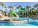 Thrilling water slides surrounded by lush greenery, offering an exciting aquatic adventure for all at 971 Paradise Dr, Davenport, FL 33897