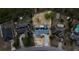 The aerial view showcases the home's position within the neighborhood and highlights the spacious backyard at 987 Trumbull St, Deltona, FL 32725