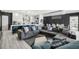 Contemporary living space featuring a sleek kitchen, modern furniture, and stylish decor, perfect for both relaxation and entertaining at 13136 Alderley Drive Dr, Orlando, FL 32832