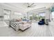Bright main bedroom with tray ceilings and access to outdoor living space at 13136 Alderley Drive Dr, Orlando, FL 32832