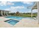 Backyard boasts a sparkling pool, spa, playground, and lounging area for outdoor fun at 13136 Alderley Drive Dr, Orlando, FL 32832