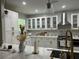 Contemporary kitchen featuring quartz countertops, stylish fixtures, and neutral decor, offering an open layout at 1407 Noble Pl, Orlando, FL 32801