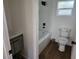 Contemporary bathroom complete with a modern vanity and sleek fixtures at 1521 Nieuport Ln, Orlando, FL 32805