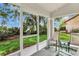 Relaxing screened patio with comfortable seating and views of the lush, green landscape at 2473 Saint Augustine Blvd, Haines City, FL 33844