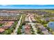 Beautiful aerial view showcasing the property's location within a well-planned community, nearby a pond at 4416 Acorn Ct, Davenport, FL 33837