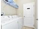 Well-equipped laundry room with modern appliances, ample storage and shelving for convenience at 4416 Acorn Ct, Davenport, FL 33837