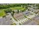 Neighborhood aerial view with community pool and green spaces at 13758 Daniels Landing Cir, Winter Garden, FL 34787