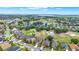 Aerial view of community surrounded by golf course and natural lake at 1560 The Oaks Blvd, Kissimmee, FL 34746