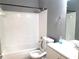 Cozy bathroom features a tub with shower and a vanity with sink at 2864 N Powers Dr # 150, Orlando, FL 32818