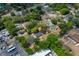 Bird's eye view of a neighborhood, showing lush vegetation at 308 Forest St, Fruitland Park, FL 34731